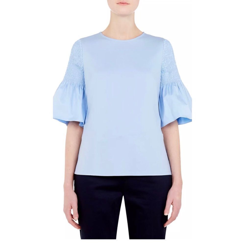 Ted Baker Light Blue Puff Sleeve Top